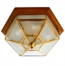 Світильник стельовий із дерев'яною основою шестикутної форми (FN020/5)