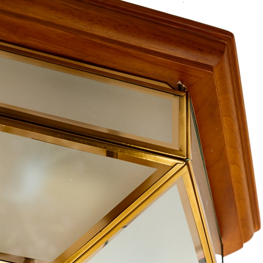 Світильник стельовий із дерев'яною основою шестикутної форми (FN020/5)