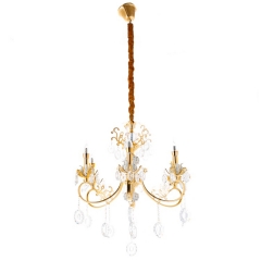 Люстра классическая золотая с украшениями (6 свечей) (KC006/6) (KC006/6)