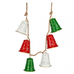 Гирлянда с 6 колокольчиками, разноцветная, 115 см (6034-002)