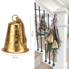 Металевий дзвіночок, золотий, 33 см (6034-003)