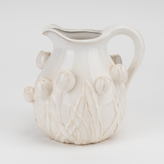 Ваза "Цветущий сад", кремовая, 20 см (4011-027)