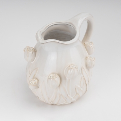 Ваза "Цветущий сад", кремовая, 20 см (4011-027)