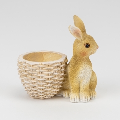 Подставка под яйцо "Кролик и корзинка" 9,5 см (5105-015)
