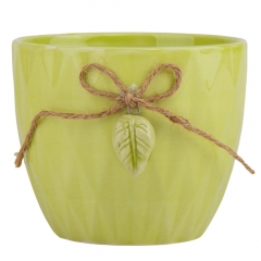 Кашпо "Зеленый лист", 11 см * Рандомный выбор дизайна (9053-014)
