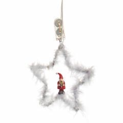 Подвеска "Пушистая звезда" белая (6003-036)