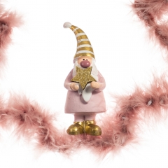 Подвеска "Пушистая елка" розовая (6003-037)