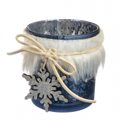 Подсвечник "Пушистый"  синий (6003-038)