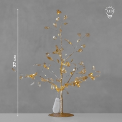 Декоративное дерево с подсветкой "Золотой хрусталь", 37 см (9239-007)