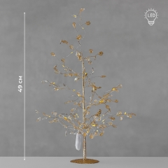 Декоративное дерево с подсветкой "Золотой хрусталь", 49 см (9239-008)
