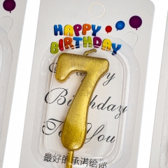 Свечи для торта "Сияние" от 0 до 9, золотые (8512-006)