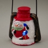 Фігурка «Ліхтарик сніговик з подарунком» (006NK)