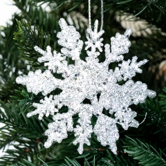 Набор елочных игрушек "Снежинки пушистые" (3 шт) (006NZ)