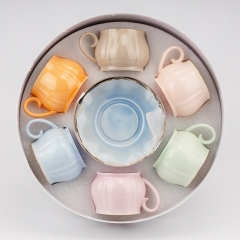 Набір "Пастельний ранок" на 6 персон, різнокольоровий, 220 мл (9292-001)