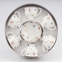Набір "Квітковий вальс" на 6 персон, білий, 230 мл (9292-002)