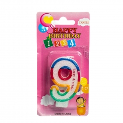 Свічка для торта "9" (8505-001/9)