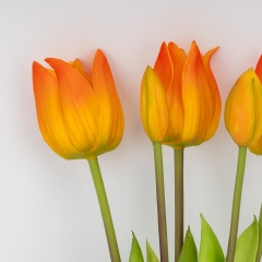 Букет латексных тюльпанов, 5 бутонов, оранжевый, 50 см (2026-001/orange)