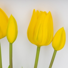 Букет латексных тюльпанов, 5 бутонов, желтый, 50 см (2026-001/yellow)
