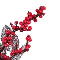 Декоративная ветка "Букет из шишек и рябины" (2010-166)