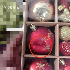 УЦІНКА Набір ялинкових іграшок "Різдвяна симфонія" (52 шт) (Отвори в іграшках,дефект фарбування,1 іграшка помята) (00BR-9125-016)