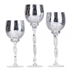 Набор из 3 подсвечников "Серебристая изморозь" (9103-006)