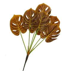 Ветвь монстеры желто-коричневая искусственная (8408-050)