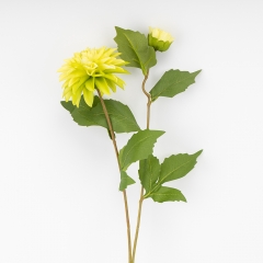 Штучна жоржина з 2 бутонами, зелена, 66 см ВРЯТОВАНА ПОЗИЦІЯ (9259-050)