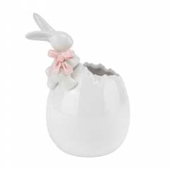 Емкость для хранения "Кролик с бантиком", белая, 14,5 см (5009-043)