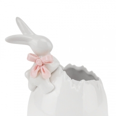 Емкость для хранения "Кролик с бантиком", белая, 14,5 см (5009-043)