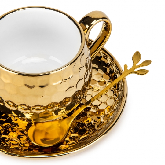 Керамічна чашка "Соти", золота (8904-012)