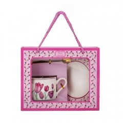 Набір кружки з блюдцем "Подарунок весни" (на 1 персону) 200 мл (9199-001)