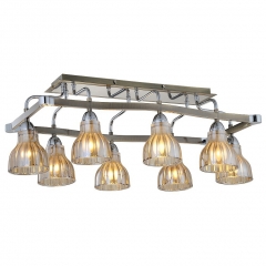 Люстра коричнева з 8 матовими плафонами (NN015/8)