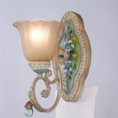 Бра настенное с 1 плафоном и цветочной росписью (YA001/1) (YA001/1)