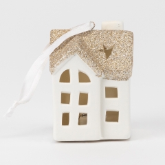 Світлодіодний будиночок (LED) з підвіскою, білий, 7,5 см (6039-009)