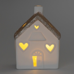 Світлодіодний будиночок (LED), білий, 11,5 см (6039-012)