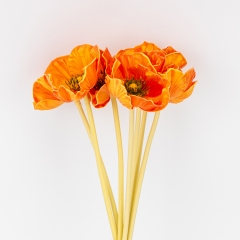 Букет маків, 7 бутонів, помаранчевий, 35 см ВРЯТОВАНА ПОЗИЦІЯ (9259-078)