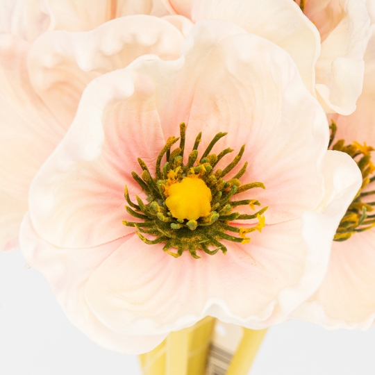 Букет маків, 7 бутонів, ніжно-рожевий, 35 см ВРЯТОВАНА ПОЗИЦІЯ (9259-079)