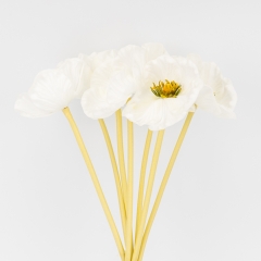 Букет маков, 7 бутонов, белый, 35 см СПАСЕННАЯ ПОЗИЦИЯ (9259-081)
