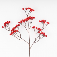 Штучна гілка "Червоні ягідки", 62 см ВРЯТОВАНА ПОЗИЦІЯ (9259-092)