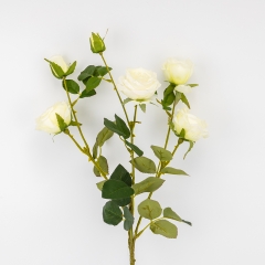 Латексная роза с 6 бутонами, кремовая, 60 см СПАСЕННАЯ ПОЗИЦИЯ (9259-108)