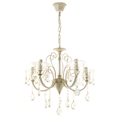 Люстра из хрусталя белого цвета под винтаж на 5 ламп (OU101/5) (OU101/5)