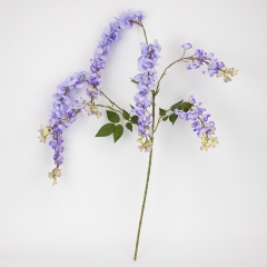 Искусственная свисающая ветка "Глициния", голубая, 110 см (9296-006)