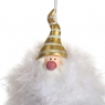 Підвіска "Пухнастий Дід Мороз" білий (6003-008)