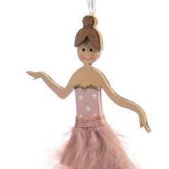 Підвіска "Пухнаста балерина" рожева (6003-027)