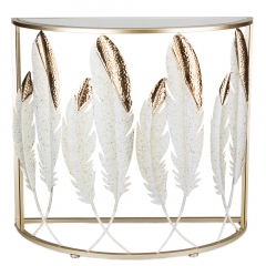 Стол декоративный металлический "Золотые листья", 90 см (8925-002)