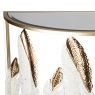 Стіл декоративний металевий "Золоті листя", 90 см (САМОВИВІЗ АБО ОКРЕМА ТТН) (8925-002)