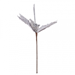 Декоративный цветок "Мелоханье", серебряный, 30 см (9171-040)