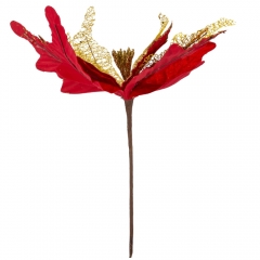 Декоративный цветок "Мелоханье", красно-золотой, 30 см (9171-045)