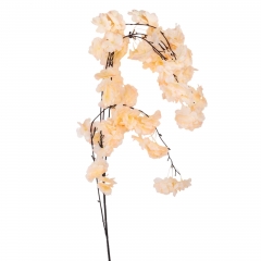 Искусственная свисающая ветка "Сакура", персиковая, 130 см (9235-005)