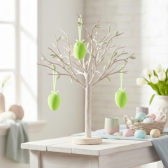 Крашанка флокова підвісна, зелена, 14 см (5103-004/green)